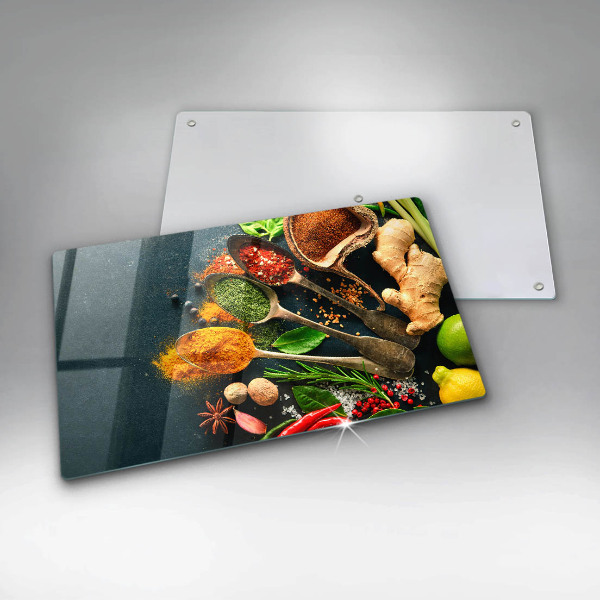 Tampa de parede do fogão a gás Colheres de tempero de cozinha