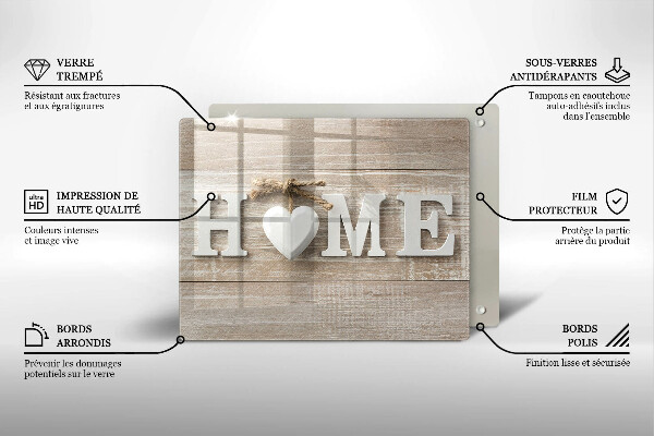 Vidro para placas de indução Placas e o sinal Home