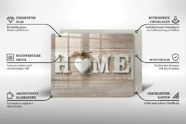 Vidro para placas de indução Placas e o sinal Home