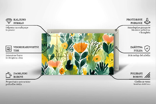 Cobertura de indução Flores pintadas