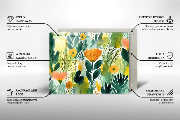 Cobertura de indução Flores pintadas