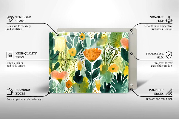 Cobertura de indução Flores pintadas