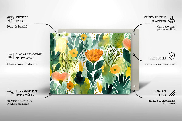 Cobertura de indução Flores pintadas