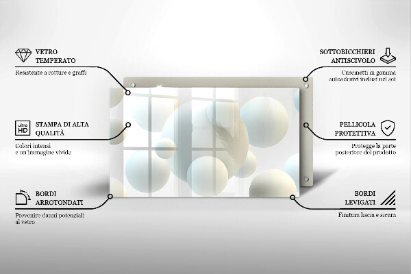 Cobertura de indução Esferas 3D modernas