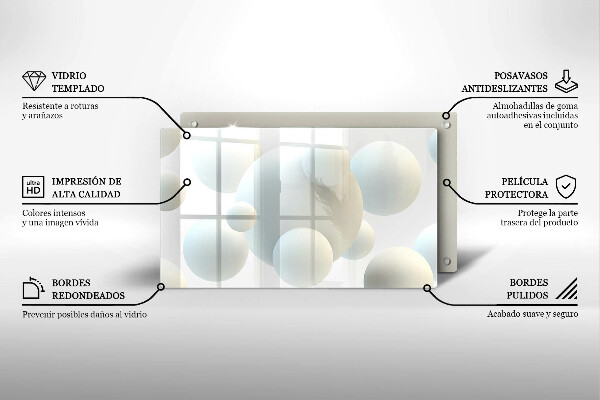 Cobertura de indução Esferas 3D modernas