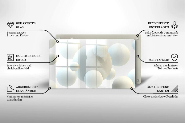 Cobertura de indução Esferas 3D modernas