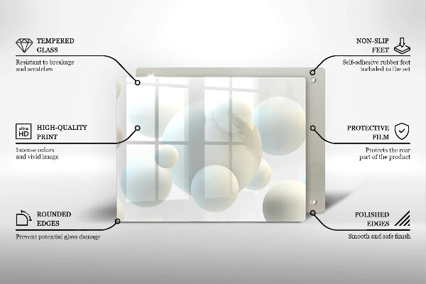 Cobertura de indução Esferas 3D modernas