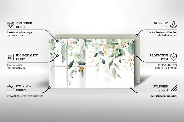Cobertura de indução Folhas de aquarela