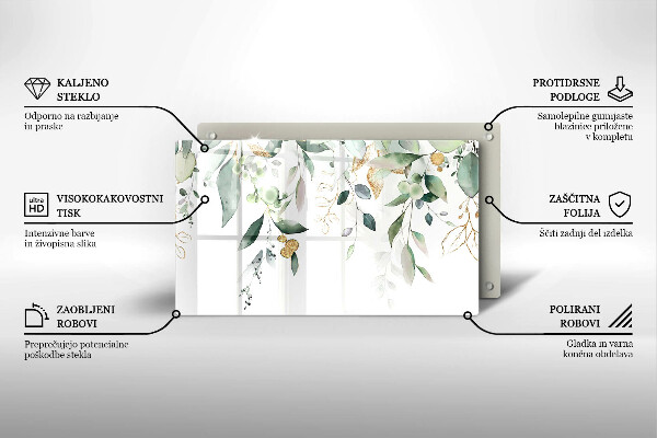Cobertura de indução Folhas de aquarela