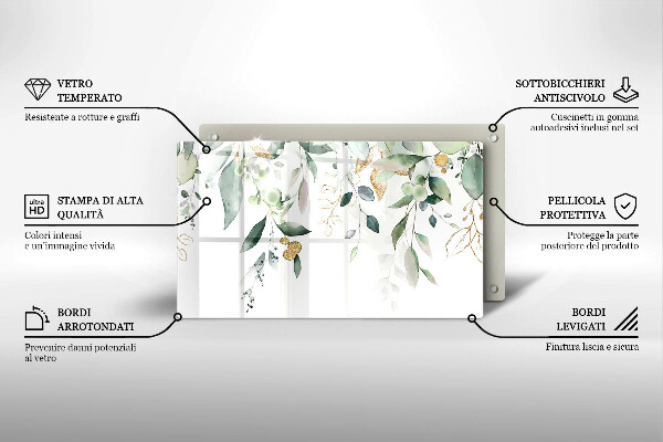 Cobertura de indução Folhas de aquarela