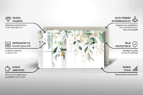 Cobertura de indução Folhas de aquarela