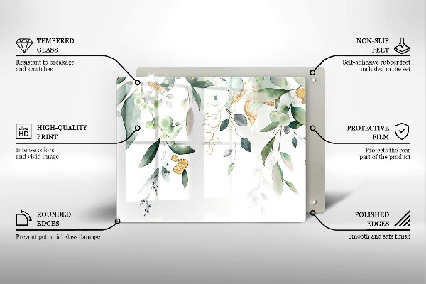 Cobertura de indução Folhas de aquarela