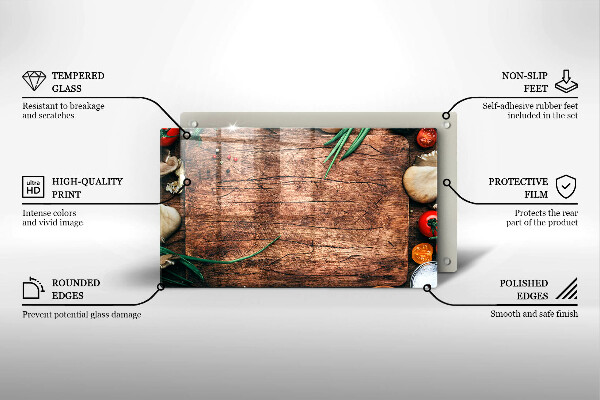 Tampa de parede do fogão a gás Tábua de cozinha de madeira