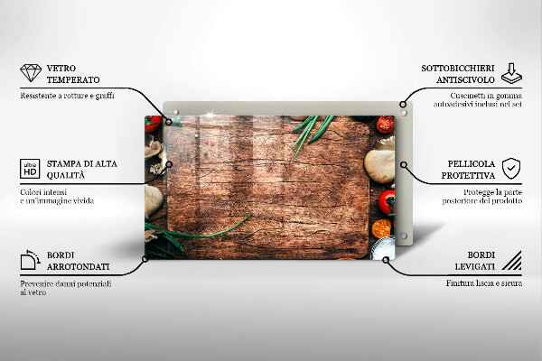 Tampa de parede do fogão a gás Tábua de cozinha de madeira