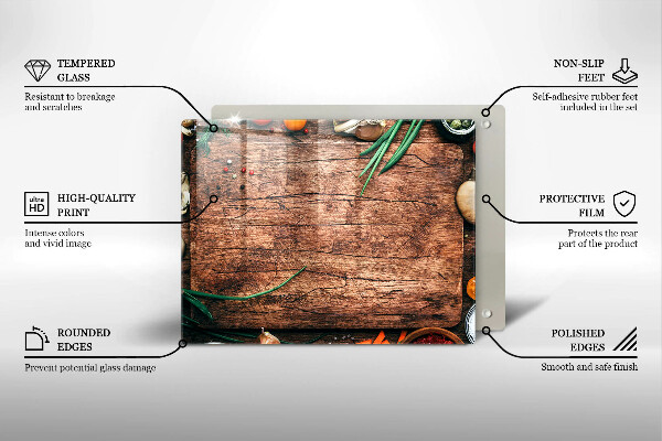 Tampa de parede do fogão a gás Tábua de cozinha de madeira