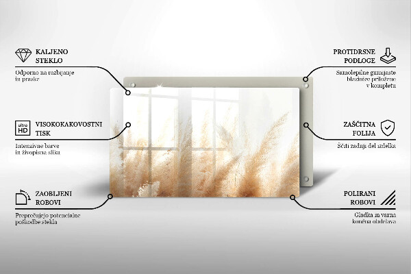 Tampa de parede do fogão a gás Capim-dos-pampas