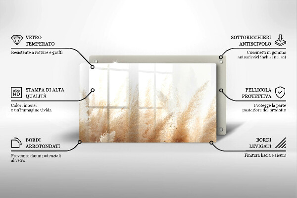 Tampa de parede do fogão a gás Capim-dos-pampas