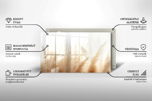 Tampa de parede do fogão a gás Capim-dos-pampas