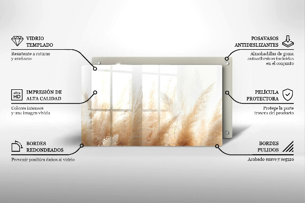 Tampa de parede do fogão a gás Capim-dos-pampas