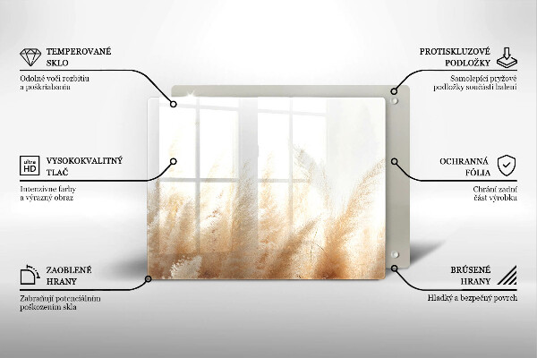 Tampa de parede do fogão a gás Capim-dos-pampas