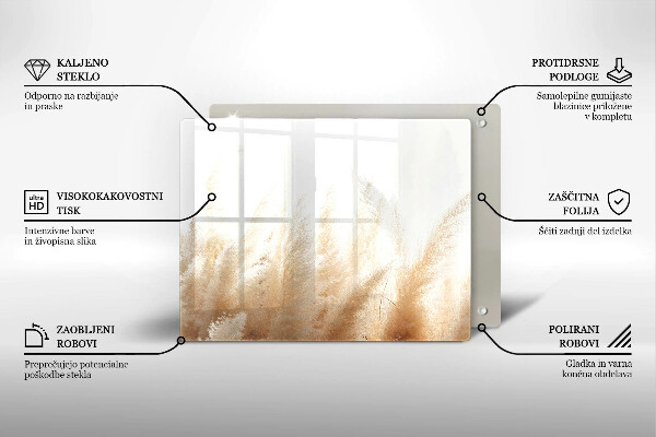 Tampa de parede do fogão a gás Capim-dos-pampas