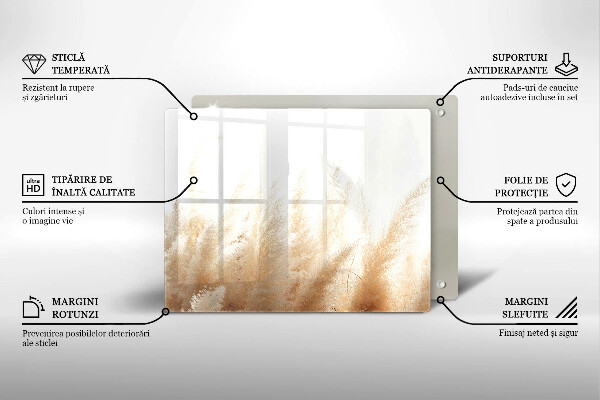 Tampa de parede do fogão a gás Capim-dos-pampas