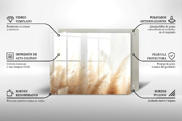 Tampa de parede do fogão a gás Capim-dos-pampas