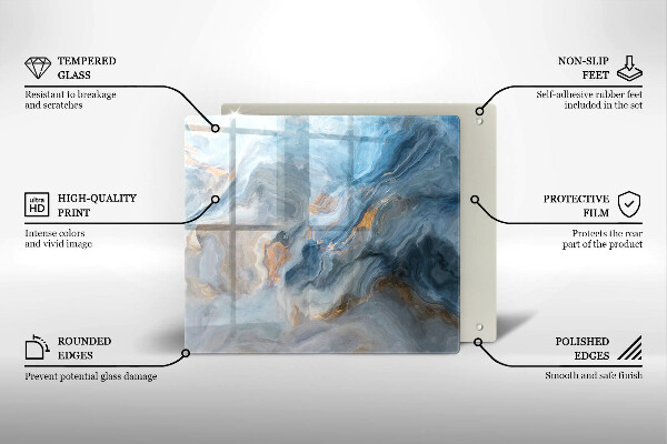 Tábua protetora Textura de mármore