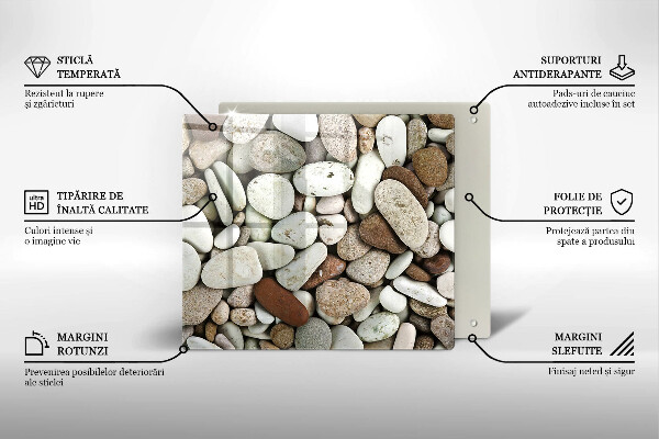 Tábua protetora Fundo de pequenas pedras