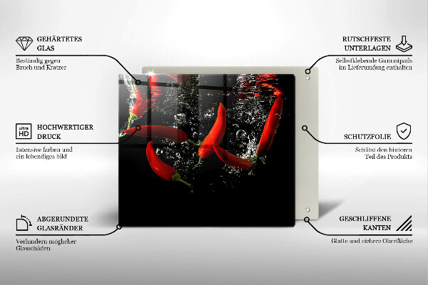 Protetor placa indução Pimentas em água