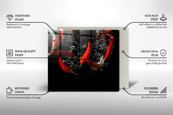 Protetor placa indução Pimentas em água