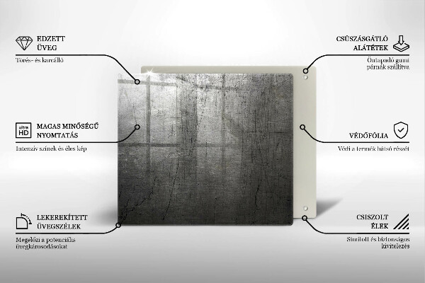 Protetor placa indução Textura metálica