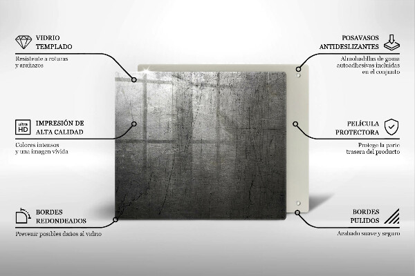 Protetor placa indução Textura metálica