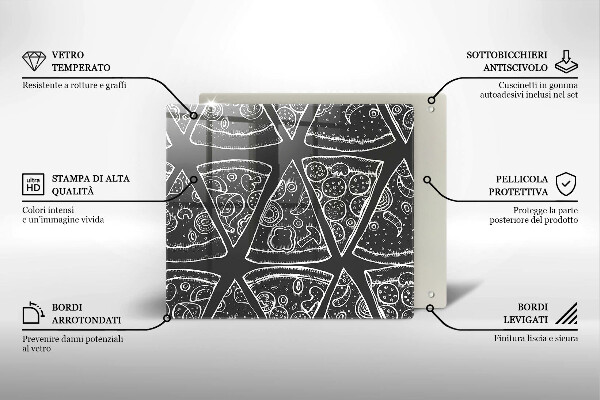 Protetor placa de indução Ilustração de pizza