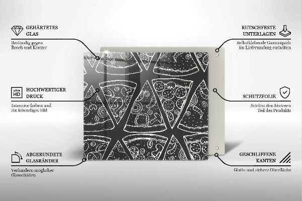 Protetor placa de indução Ilustração de pizza