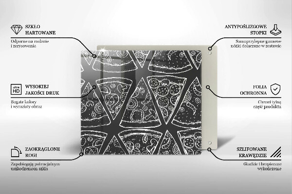 Protetor placa de indução Ilustração de pizza