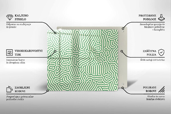 Protetor placa de indução Linhas abstratas