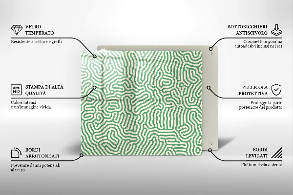 Protetor placa de indução Linhas abstratas