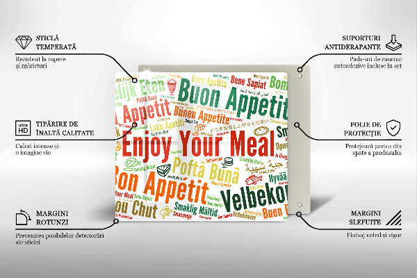 Tábua protetora Bon appetit legendas idiomas