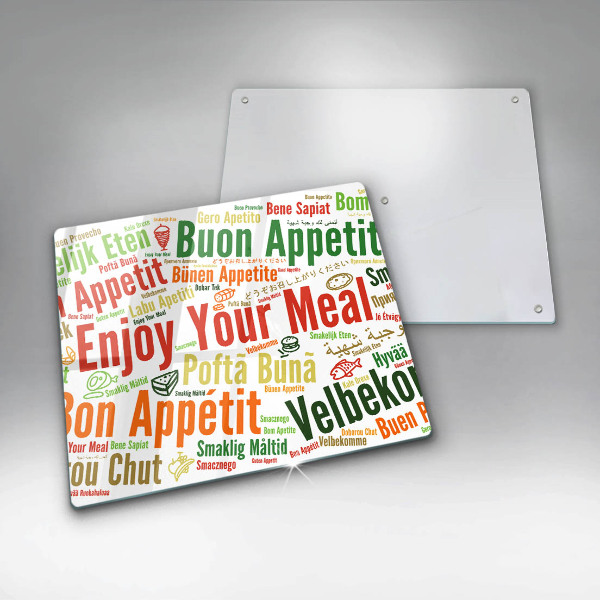 Tábua protetora Bon appetit legendas idiomas