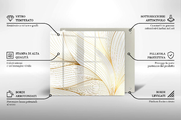 Protetor placa indução Padrão de linha moderno