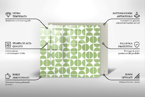 Tábua protetora Padrão de formas boho