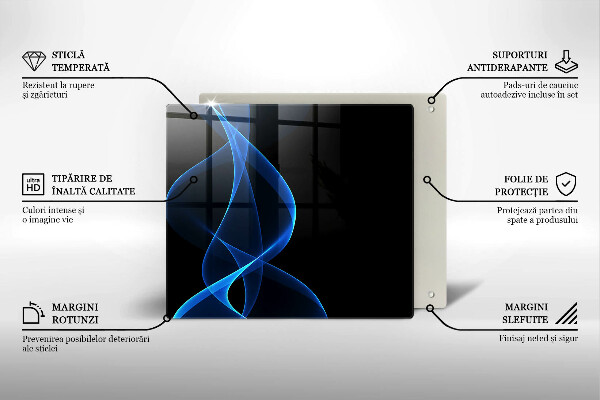 Tábua protetora Linhas de fumaça azul