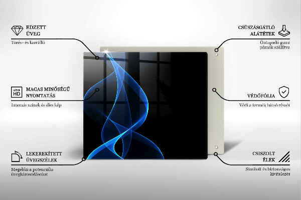 Tábua protetora Linhas de fumaça azul