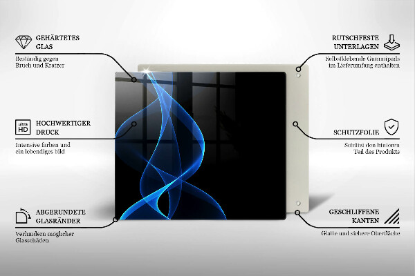 Tábua protetora Linhas de fumaça azul