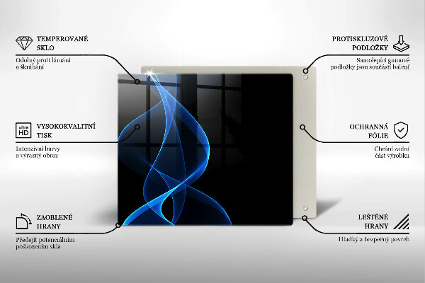 Tábua protetora Linhas de fumaça azul