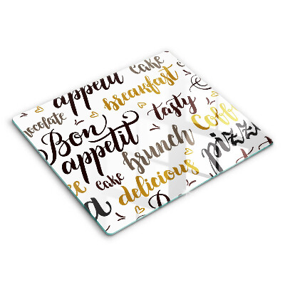 Protetor placa de indução legendas de bom apetite