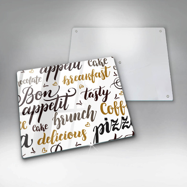 Protetor placa de indução legendas de bom apetite