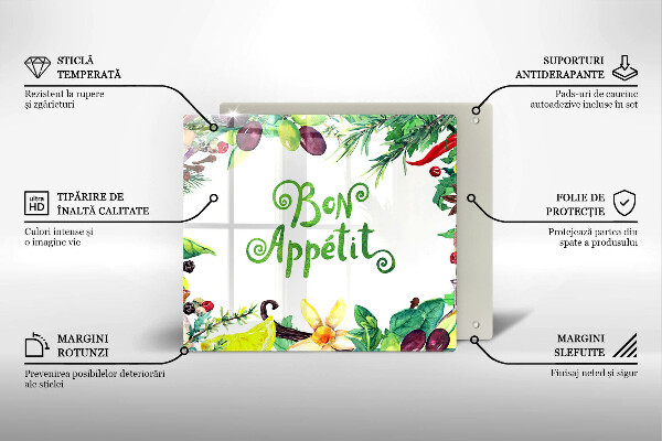 Protetor placa de indução A inscrição Bon Appetit