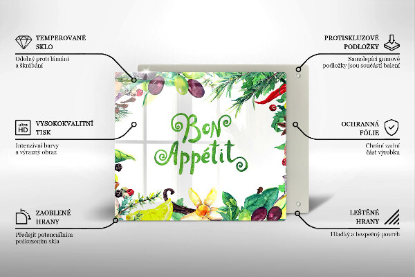 Protetor placa de indução A inscrição Bon Appetit